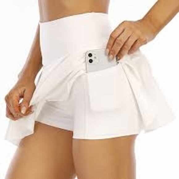 OQQ Basic flared mini skirt high wasted 2-in-1 shorts - Picture 2 of 2